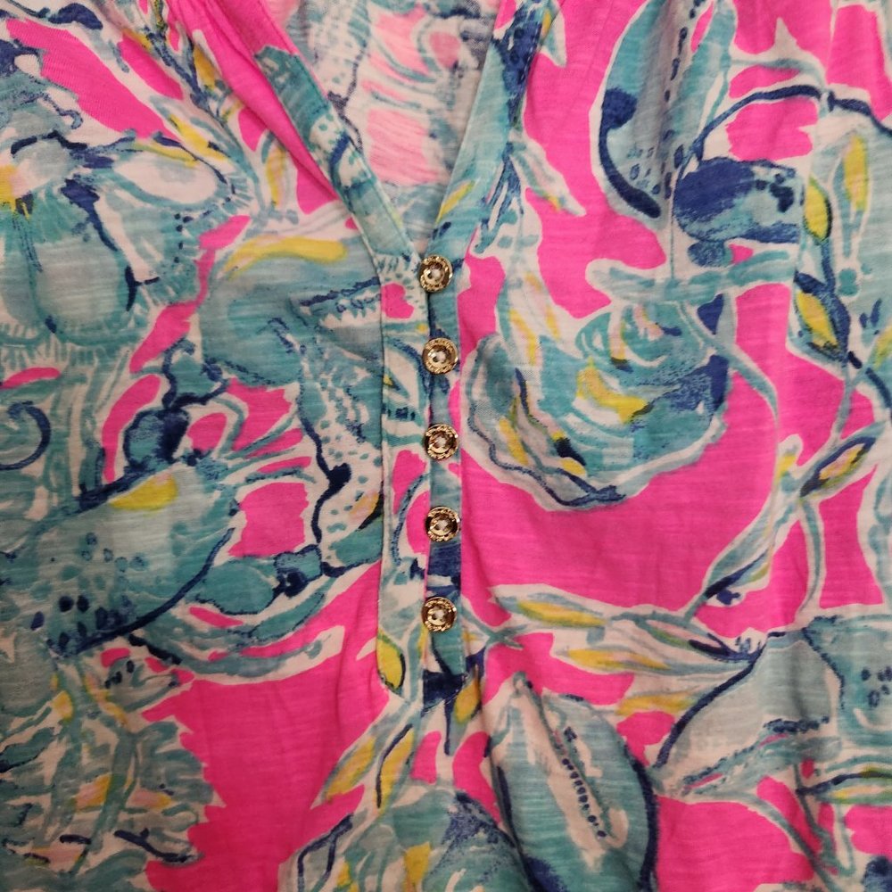 Lilly Pulitzer Essie Sleeveless Lobster Design Top Size XS - Picture 2 of 7
